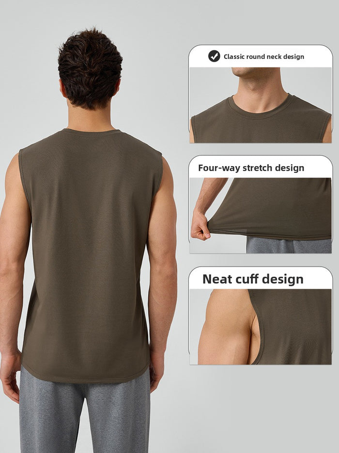 Men's Modal Sleeveless Vest – Loose Fit Breathable Tank Top