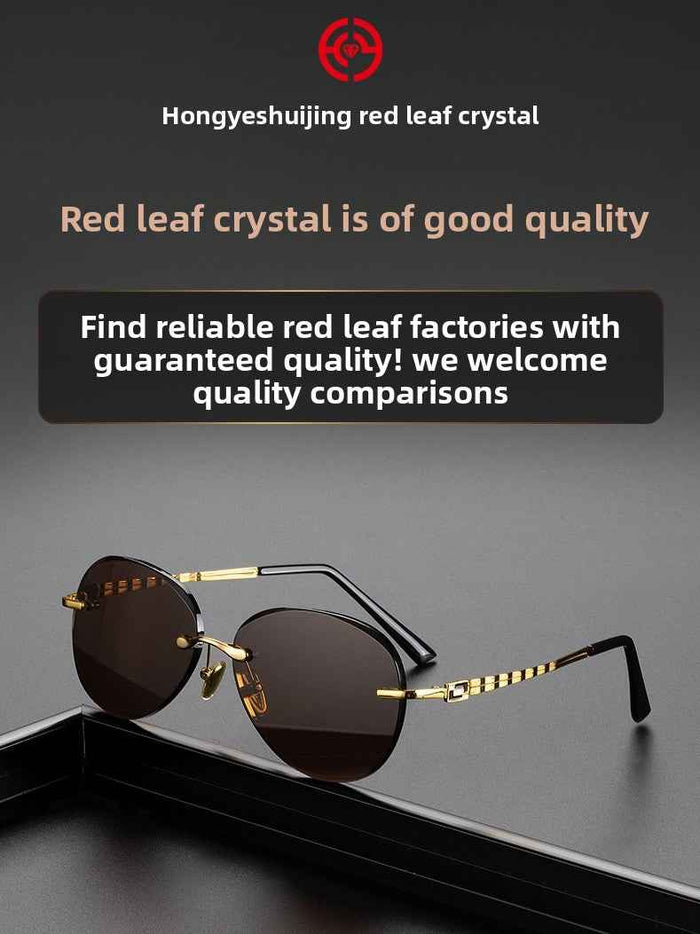 Men's Natural Crystal Aviator Sunglasses – Retro Pilot Style with UV Protection