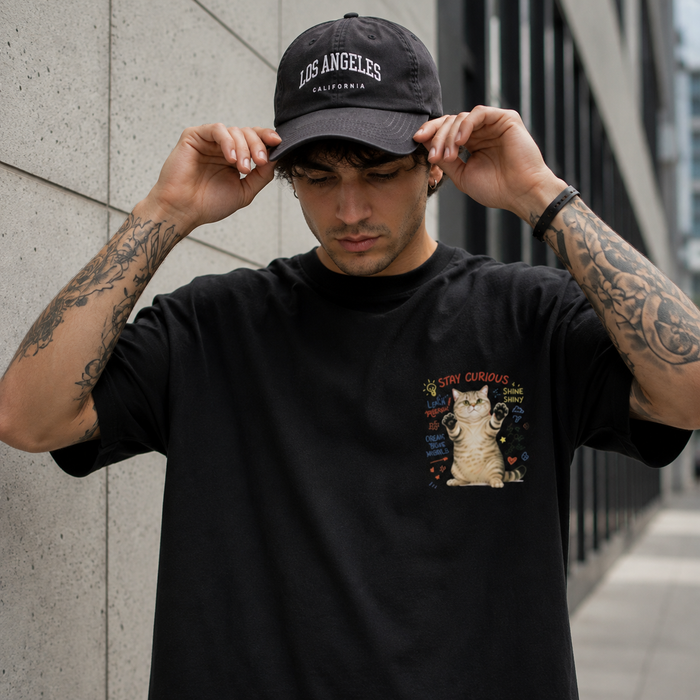 Men's Oversized Graphic Print T-Shirt - Retro Streetwear Tee