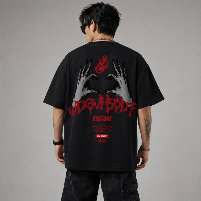 Men's Oversized Graphic Print T-Shirt - Retro Streetwear Tee