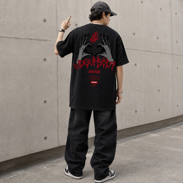 Men's Oversized Graphic Print T-Shirt - Retro Streetwear Tee