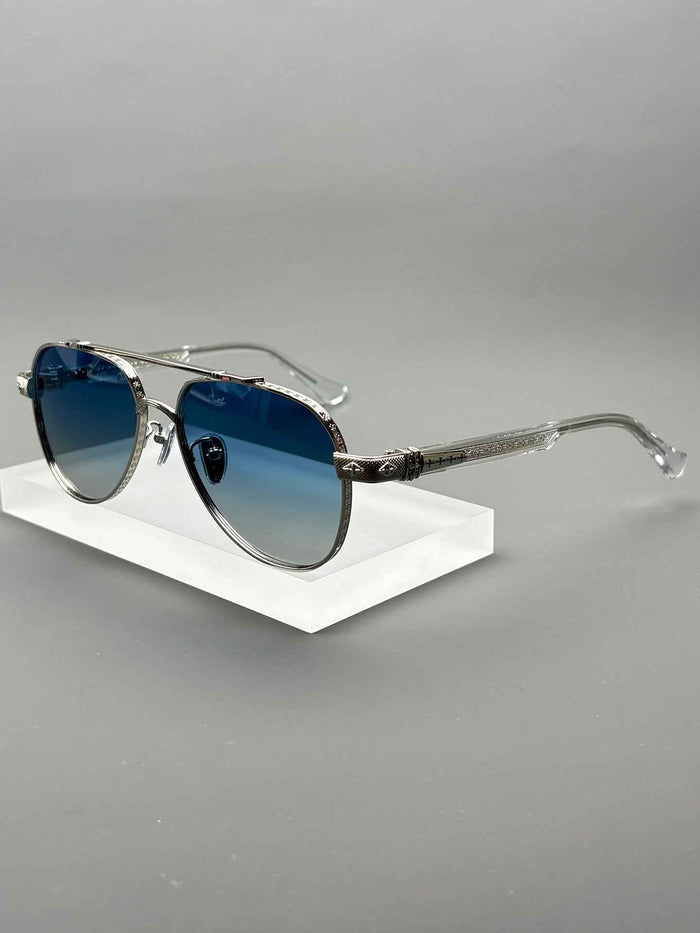 Men’s Pilot-Style Oversized Sunglasses – Pure Titanium Frame Polarized UV Protection Glasses