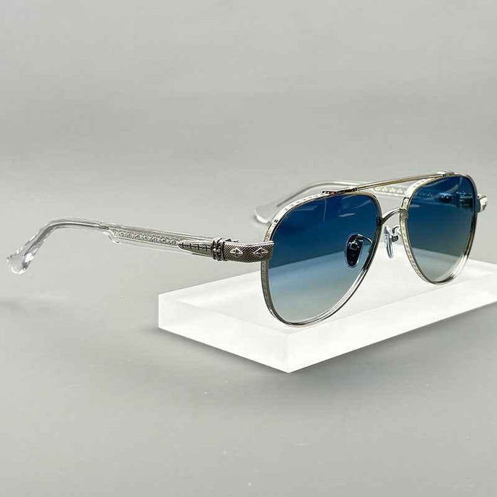Men’s Pilot-Style Oversized Sunglasses – Pure Titanium Frame Polarized UV Protection Glasses
