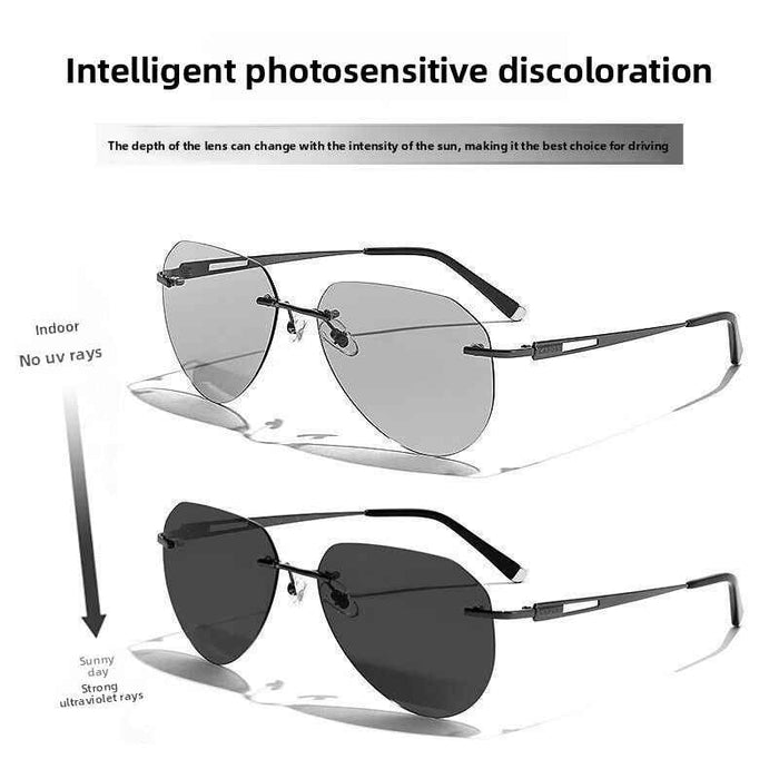 Men's Polarized Titanium Alloy Sunglasses – UV400, TAC Lenses, Photochromic Option