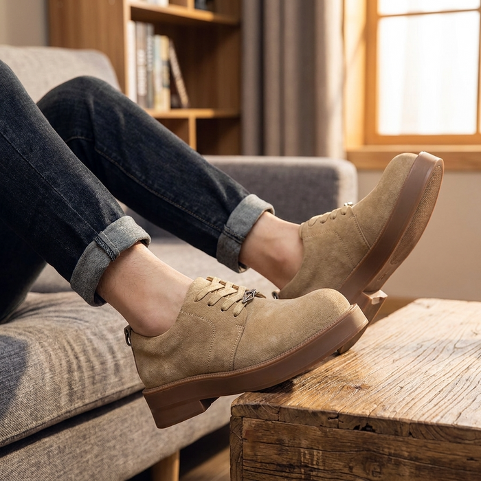 Men's Premium Cowhide Work Boots – Retro American Lace-Up Safety Boots, Anti-Slip Thick Sole, EU 38–44