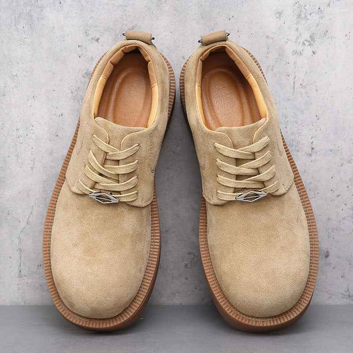 Men's Premium Cowhide Work Boots – Retro American Lace-Up Safety Boots, Anti-Slip Thick Sole, EU 38–44