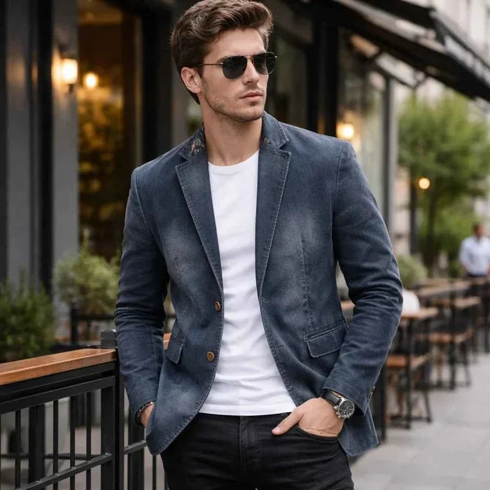 Men's Premium Denim Jacket – 100% Mid-Weight Cotton, Regular Fit, 3 Colors
