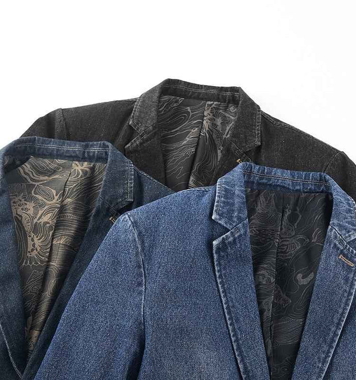Men's Premium Denim Jacket – 100% Mid-Weight Cotton, Regular Fit, 3 Colors