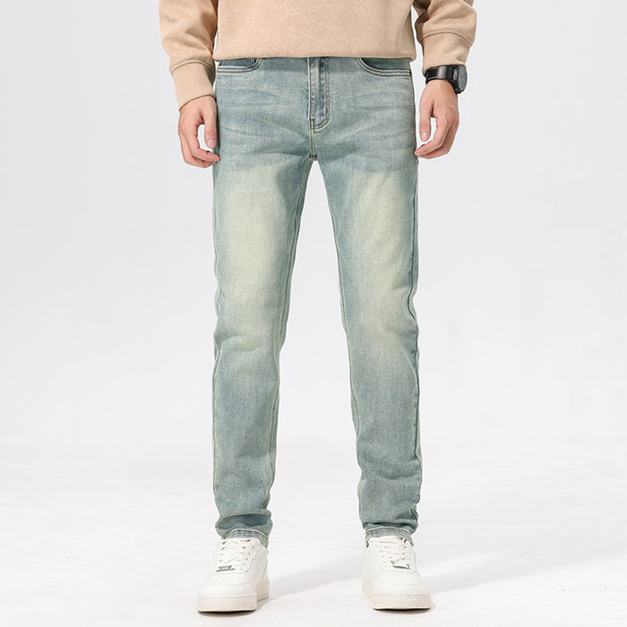 Men’s Premium Straight Leg Denim Pants – Stretch Cotton Jeans with Mid-Rise Fit, Durable Fabric & Versatile Everyday Style