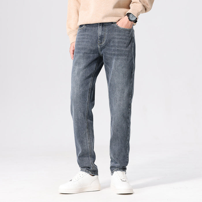 Men’s Premium Straight Leg Denim Pants – Stretch Cotton Jeans with Mid-Rise Fit, Durable Fabric & Versatile Everyday Style