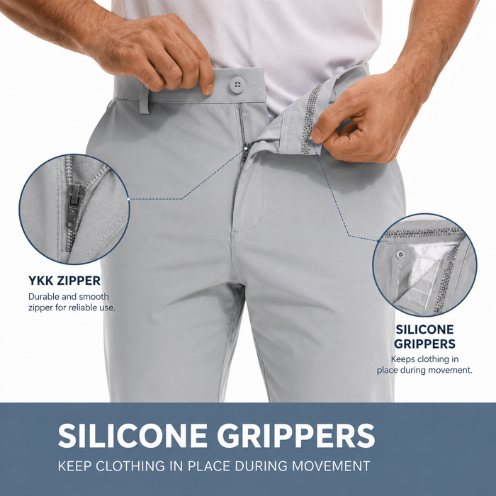 Men's Quick-Dry Breathable Golf Pants – Lightweight Straight Leg