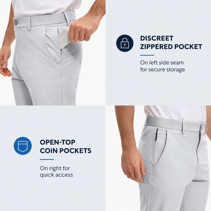 Men's Quick-Dry Breathable Golf Pants – Lightweight Straight Leg