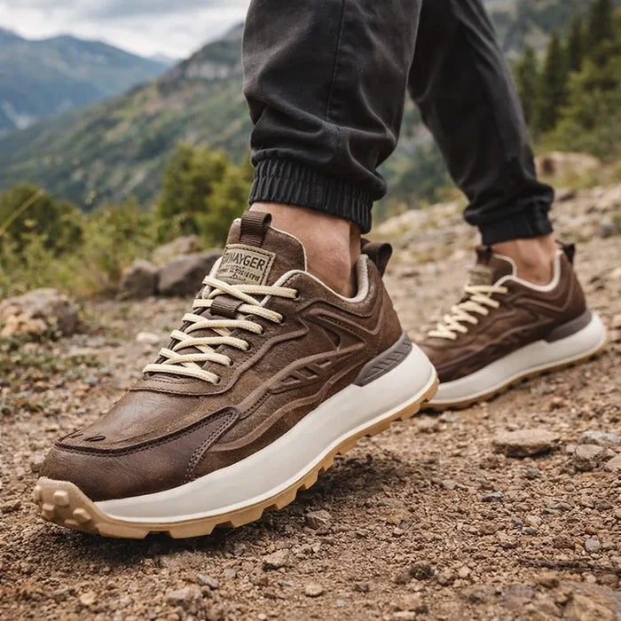 Men's Retro Platform Sneakers – Thick Sole Low-Top Lace-Up Sport Casual Shoes, EU 39–44, 2 Colors