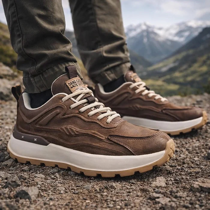 Men's Retro Platform Sneakers – Thick Sole Low-Top Lace-Up Sport Casual Shoes, EU 39–44, 2 Colors