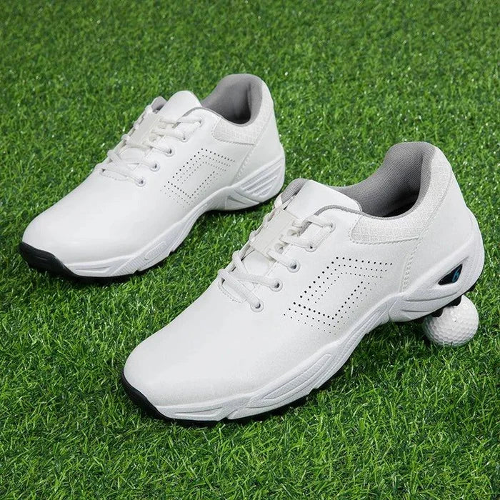 Men's Rubber Golf Shoes - Custom Microfiber, Breathable Outdoor Footwear, Sizes 40-47 - Allen-Fitness