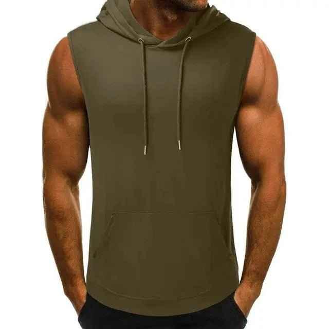 Men's Sleeveless Tank Top with Enhanced Comfort and Practical Pockets - Allen-Fitness