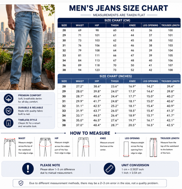Men’s Stretch Wide Leg Denim Jeans – Lightweight Ice Silk Blend Pants with Breathable Fabric, Straight Fit & Modern Casual Style