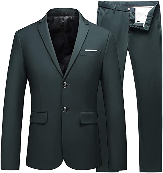 Men's Suit 2 Piece Tuxedo 2 Buttons Slim Fit For Wedding Jacket & Pants
