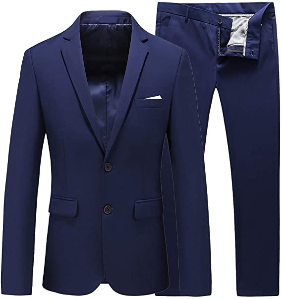 Men's Suit 2 Piece Tuxedo 2 Buttons Slim Fit For Wedding Jacket & Pants