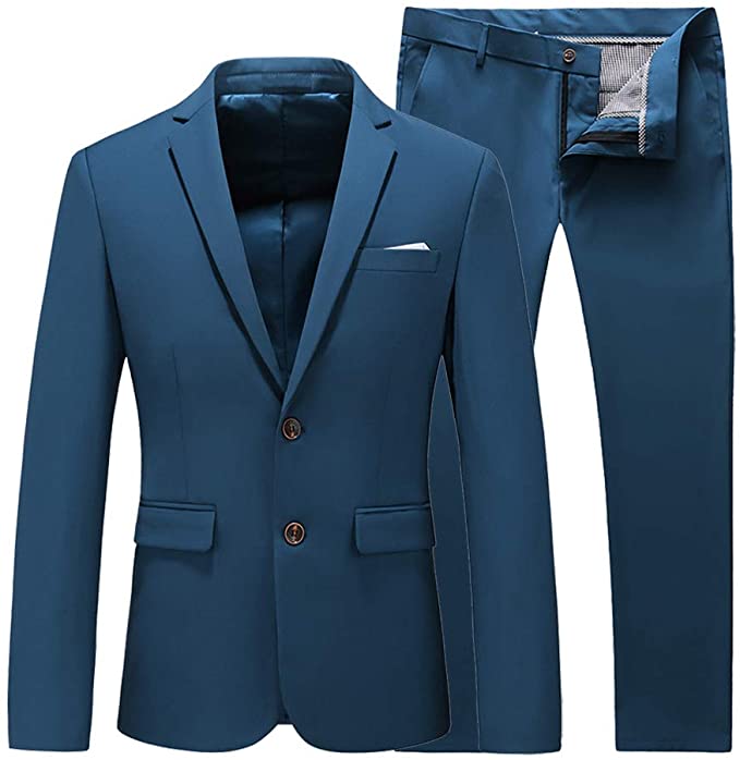 Men's Suit 2 Piece Tuxedo 2 Buttons Slim Fit For Wedding Jacket & Pants
