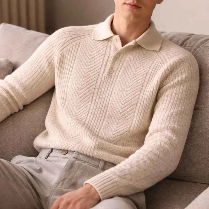 Men's Thickened Lapel Sweater – Winter Base Layer