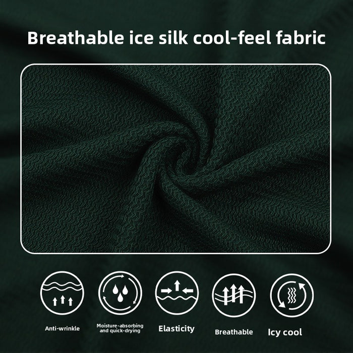 Men's Viscose Ice Silk Polo T-Shirt – Slim Fit Short Sleeve