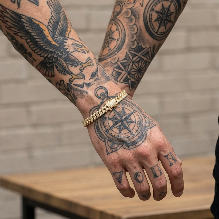 Men's Zircon Cuban Chain Bracelet – 6mm Hip-Hop Style