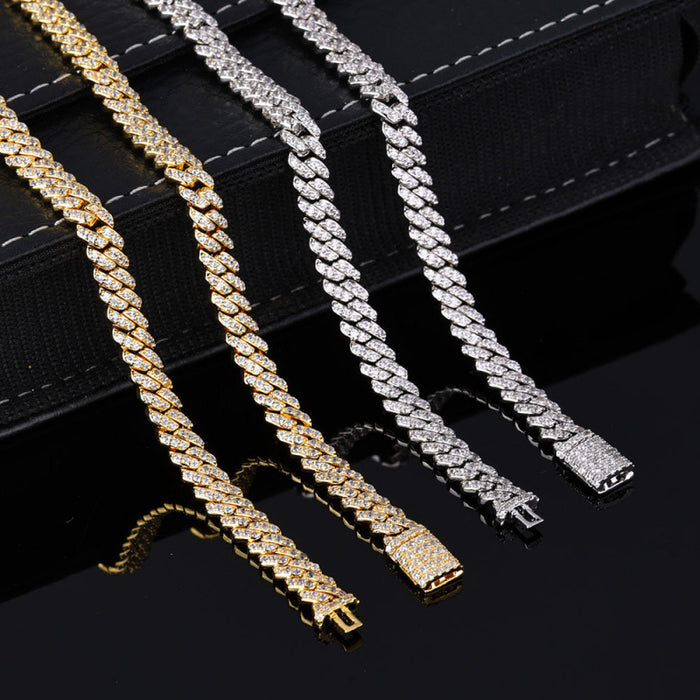 Men's Zircon Cuban Chain Bracelet – 6mm Hip-Hop Style
