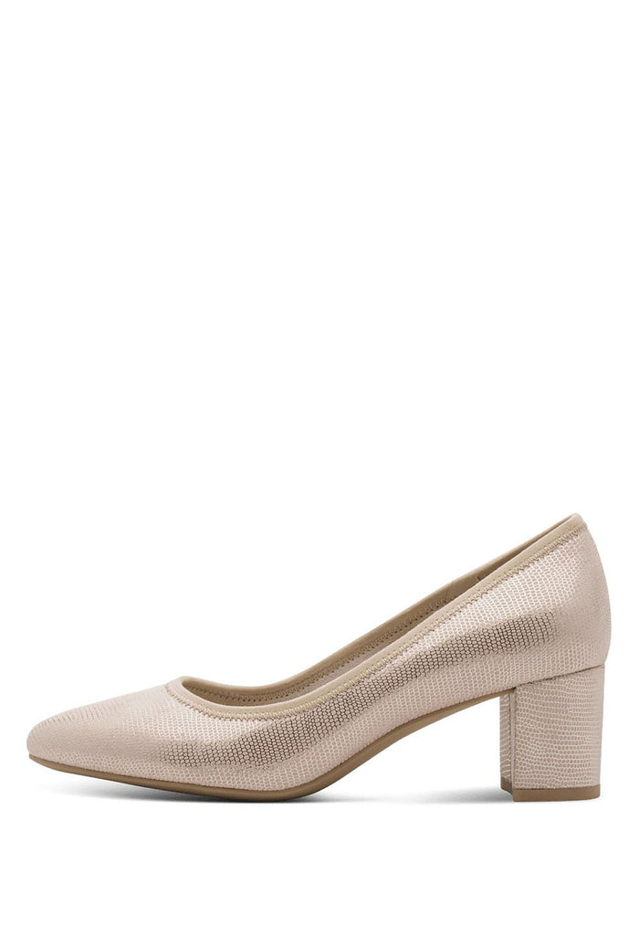 Metallic Block Heel