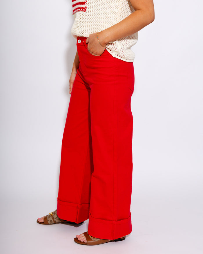Mid-Rise Tailored Ankle Pants