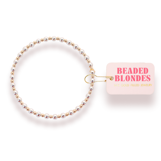 Mini Katy Bracelet in Silver with Gold