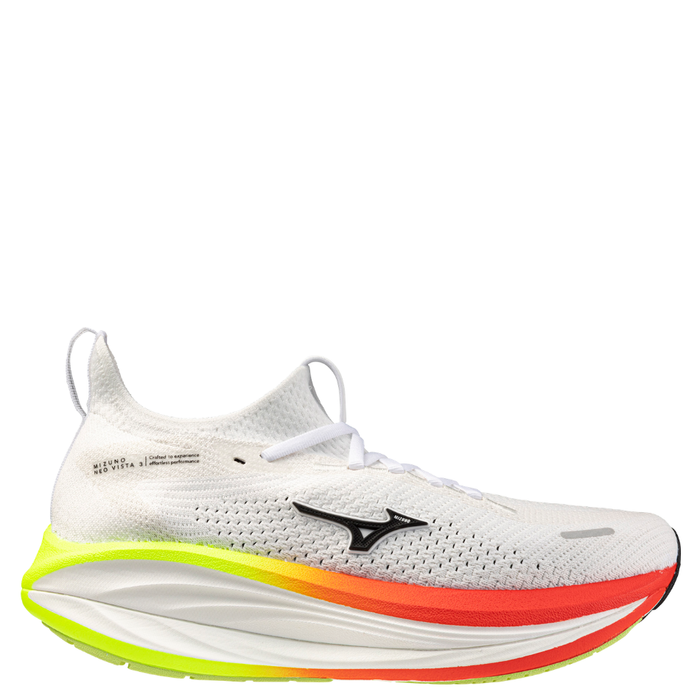 Mizuno Men's Neo Vista 3 Running Shoes in White/Black/Orange AW26