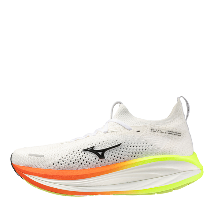 Mizuno Men's Neo Vista 3 Running Shoes in White/Black/Orange AW26