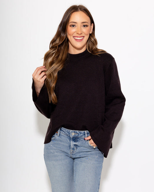 Mock Neck Sweater Top
