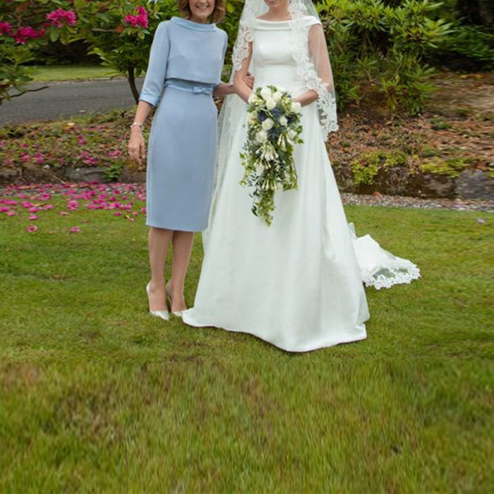 Modern Mother of the Bride Dresses 2021 Chiffon Tea Length 2 Piece Elegant