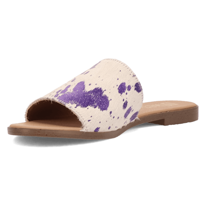 PRODUCT SHOT MOO MOO SANDAL AT 225 DEGREE ANGLE
