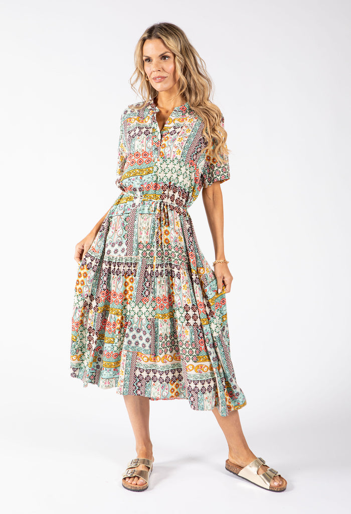Mosaic Print Dress