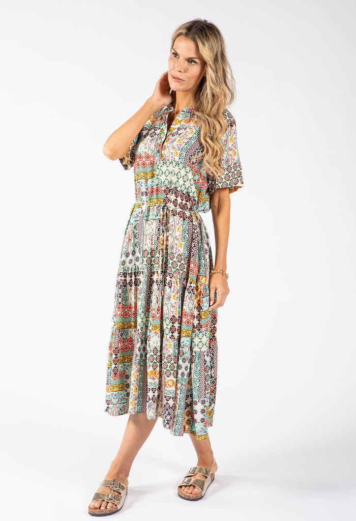 Mosaic Print Dress