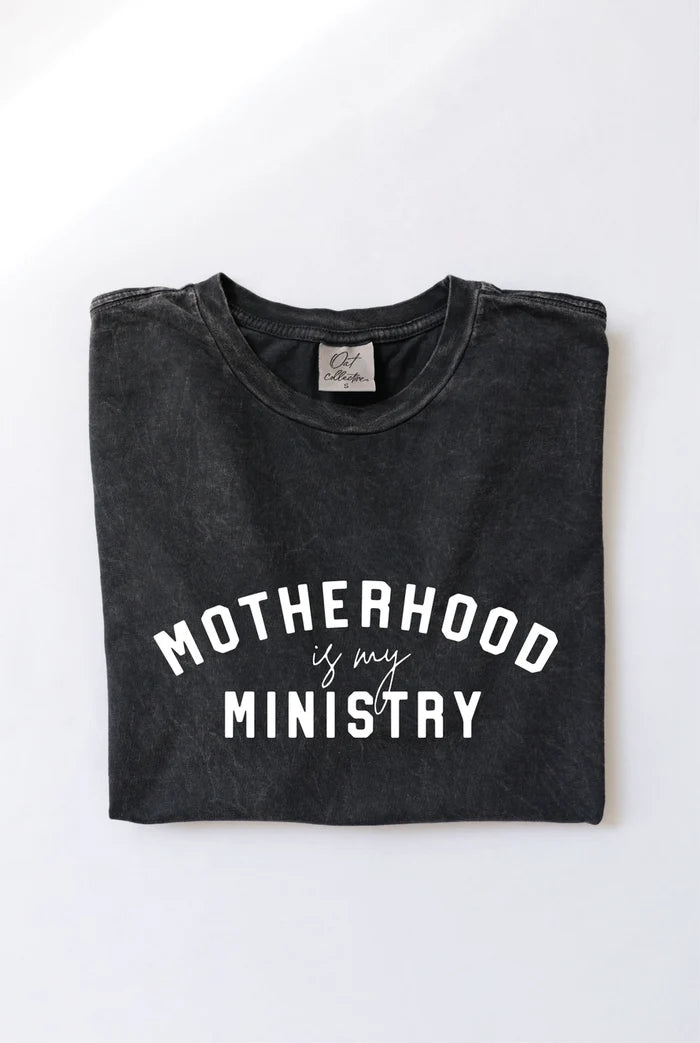 Motherhood is My Ministry Graphic Tee in Black (FINAL SALE)
