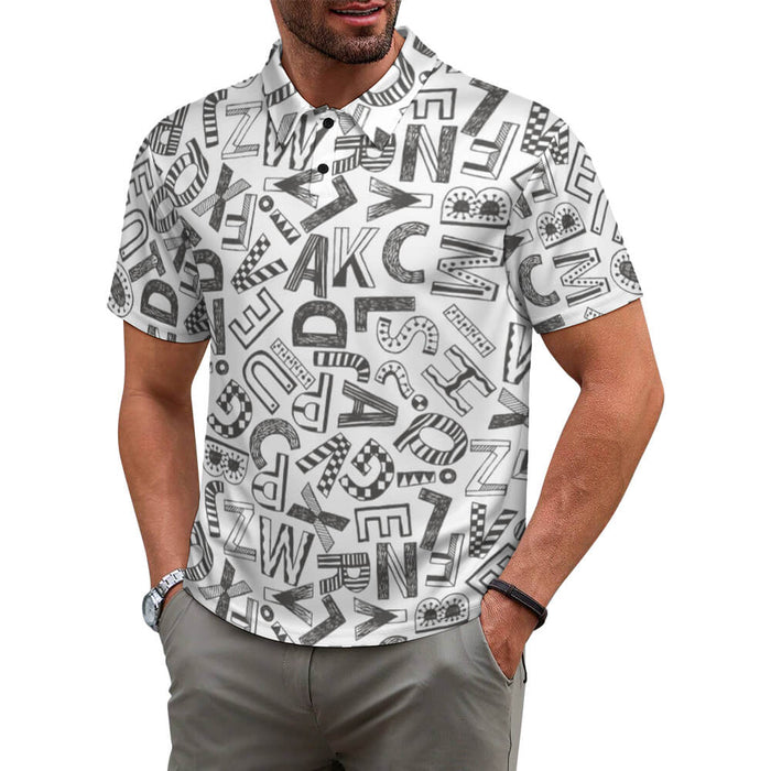 New Men's Shoulder buttoned polo shirt