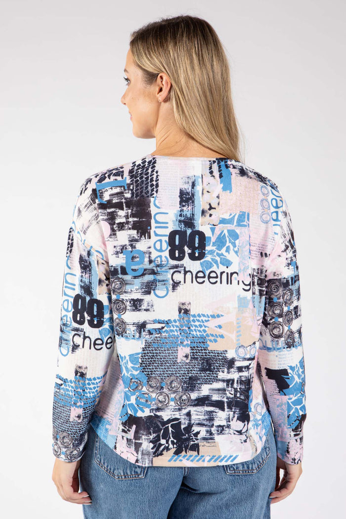 Neyra Abstract Print Top