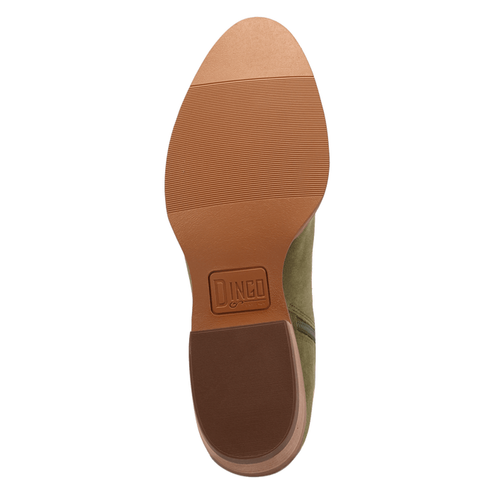 PRODUCT SHOT NIGHT SHIFT LEATHER BOOT AT OUTSOLE ANGLE