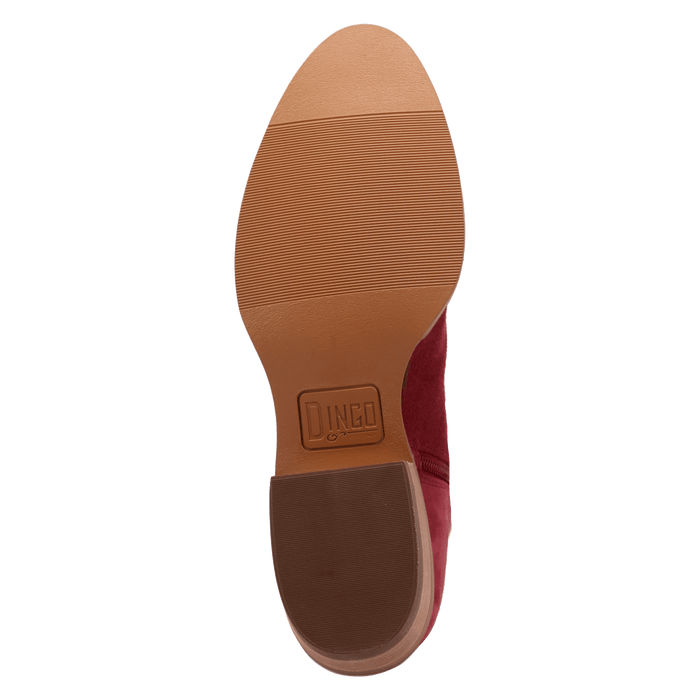 PRODUCT SHOT NIGHT SHIFT LEATHER BOOT AT OUTSOLE ANGLE