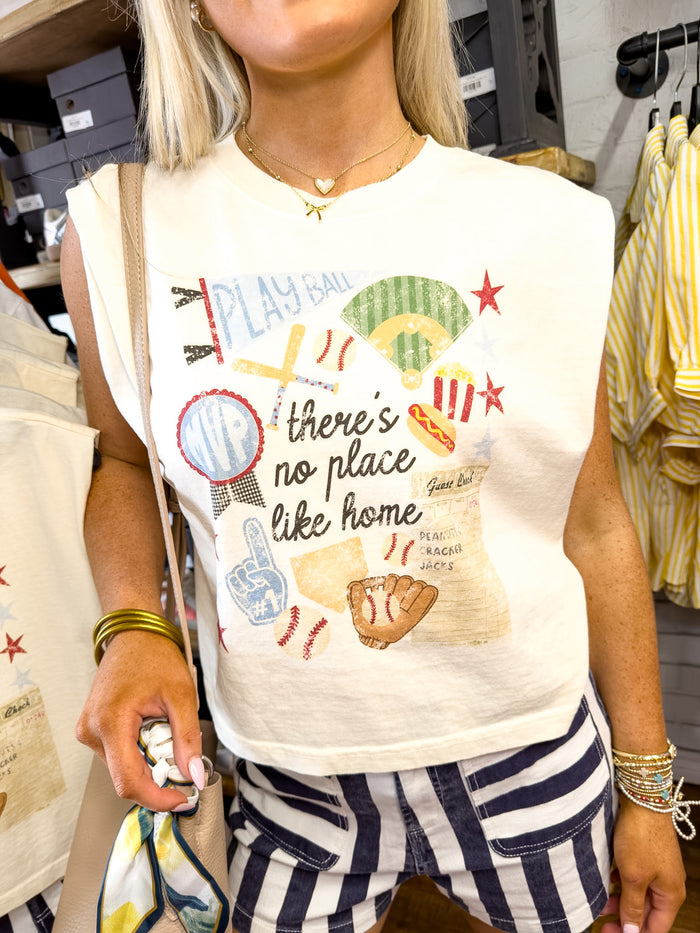 No Place Like Home Baseball Collage Tank