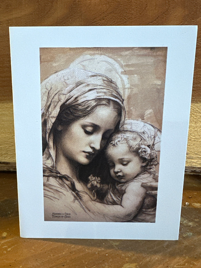 Madonna and Child Flowers Grace