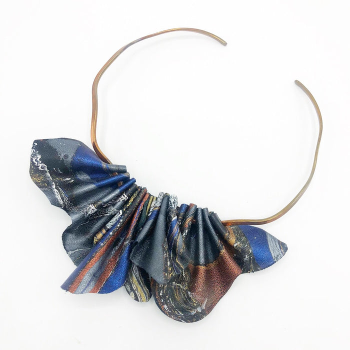 Orchid Gathered Copper Necklace - No One Alike