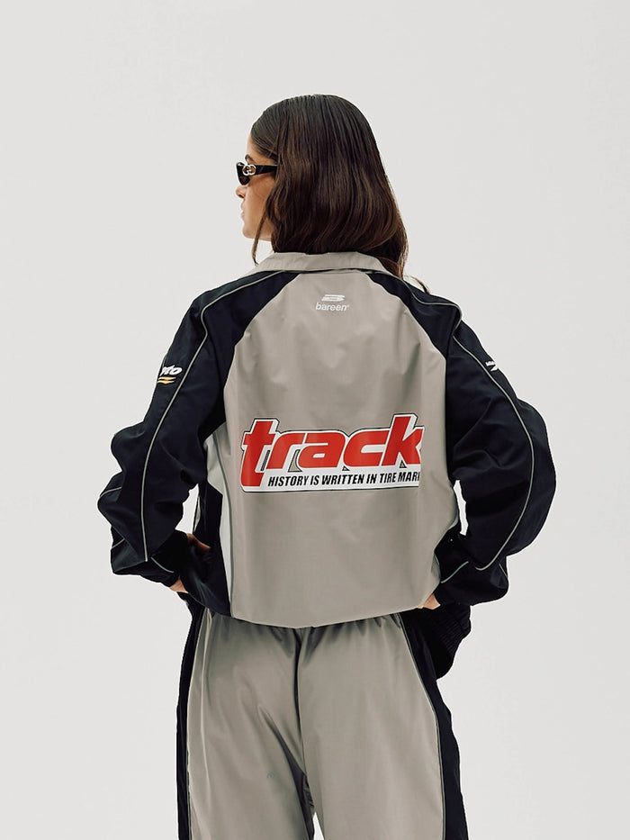 Oversize Track Jacket, Women - Ghost Grey