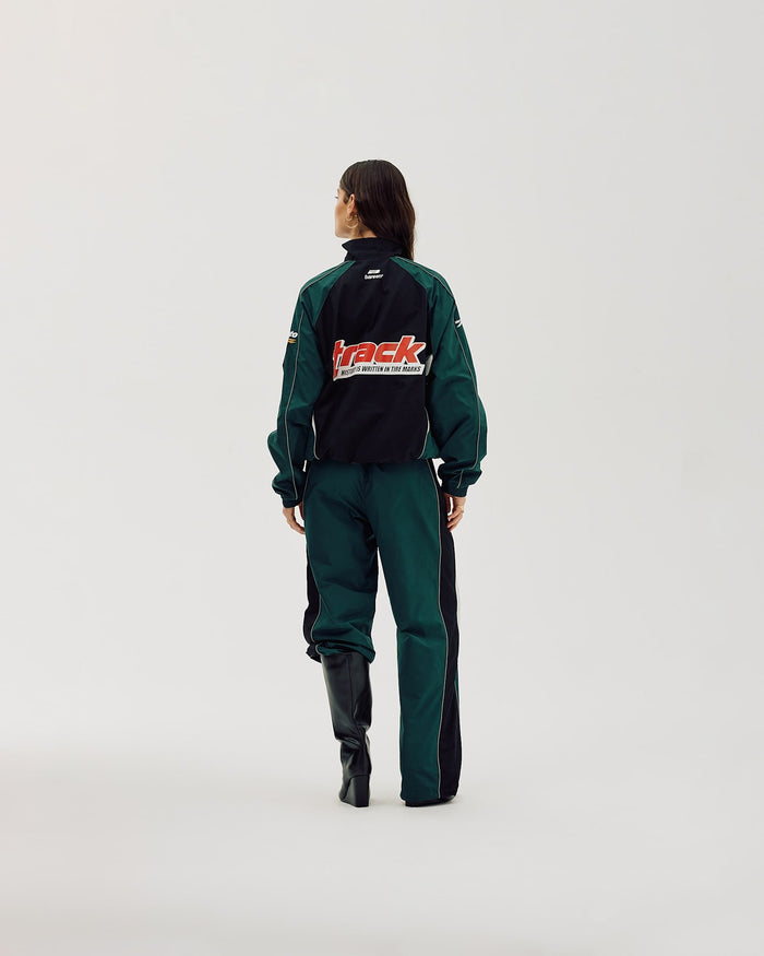 Oversize Track Pants, Women - Deep Teal