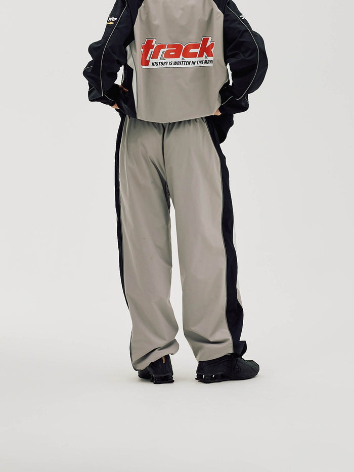 Oversize Track Pants, Women - Ghost Grey