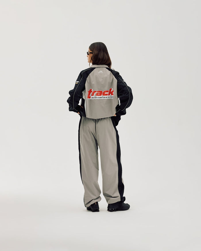 Oversize Track Pants, Women - Ghost Grey